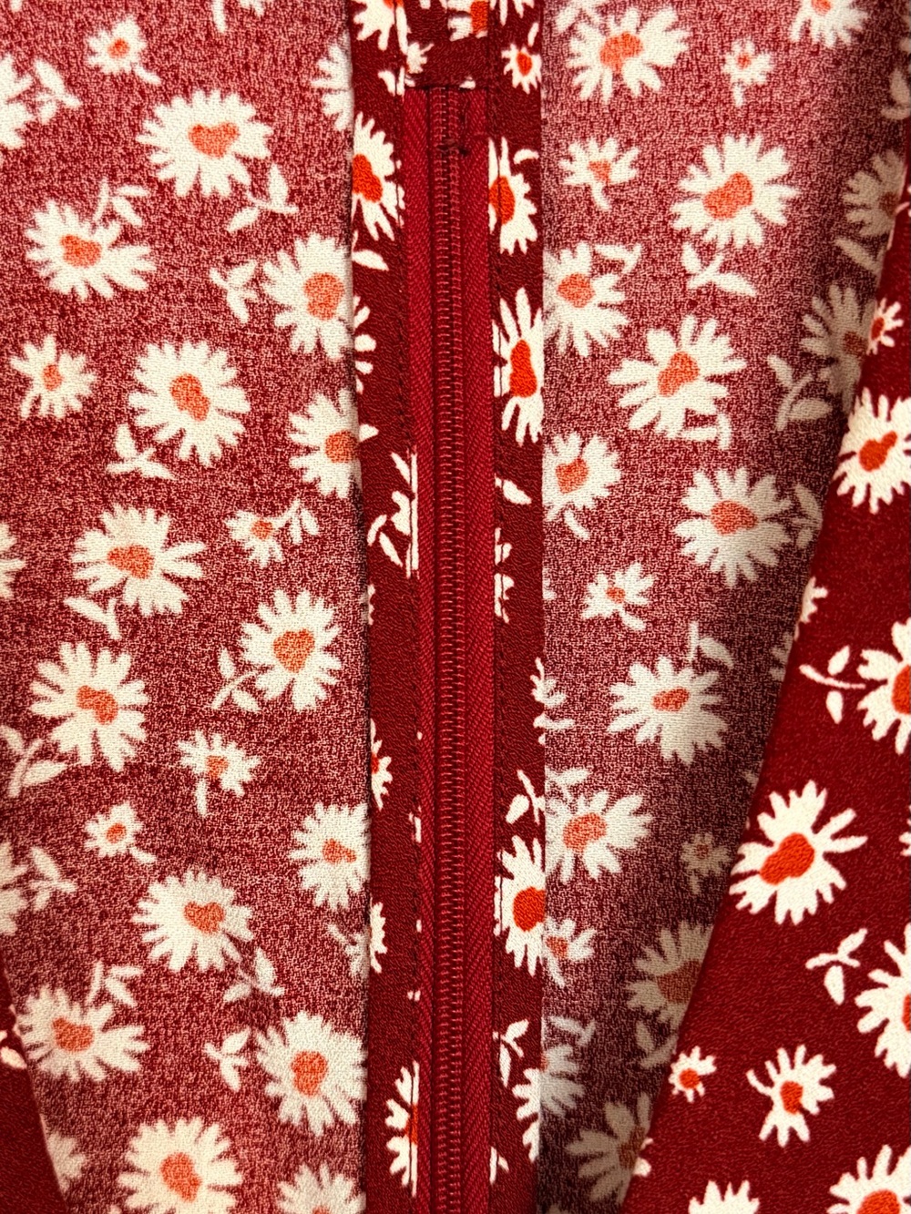 Reformation Burgundy Daisy Tie-Front Blouse - Picture 2 of 5